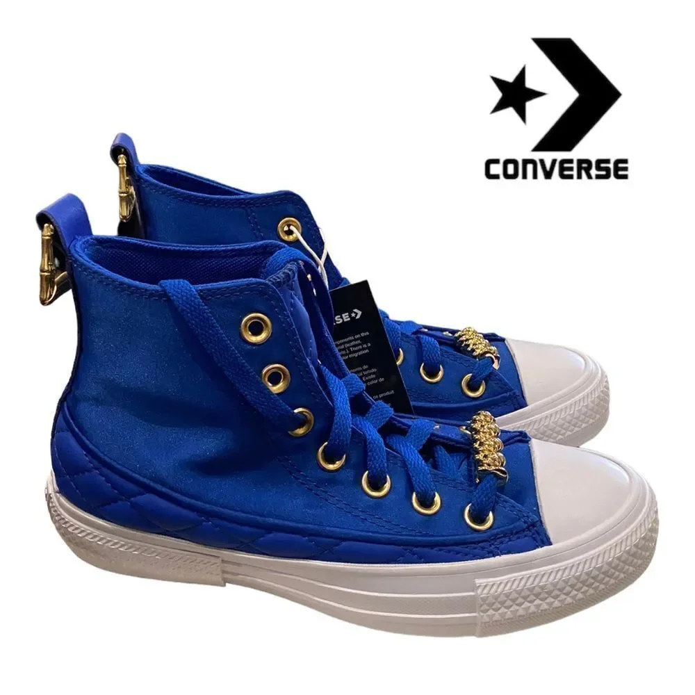 NEW Converse Chuck Taylor All Star Shine Blue Women's Sneakers 5 - Picture 2 of 6